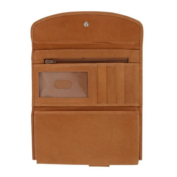 CTM Women's Leather Checkbook Cover - Picture 2 of 5